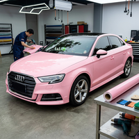 Vinilo Adhesivo para Automóviles Leidu 152*17M, Color Rosa Intenso, Adhesivos para Carrocería Tph, Película Protectora de Pintura Ppf, Vinilo para Envolver Automóviles