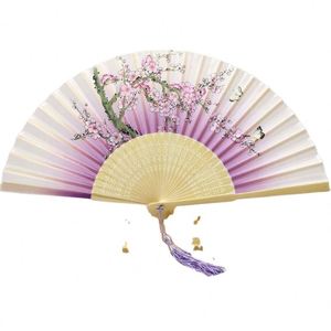 Personalized Bamboo Folding <b>Hand</b> <b>Fans</b> with Painted Design for Wedding Wholesale - Product Image 6