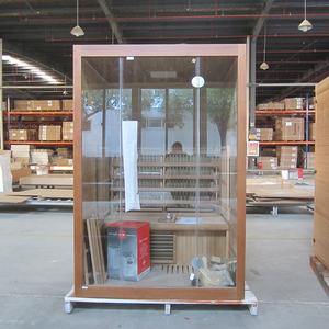 غرفة ساونا داخلية تعمل بالبخار والأشعة تحت الحمراء البعيدة، كابينة حمام سبا خشبية من خشب الشوكران والأرز لشخص أو شخصين - Product Image 2