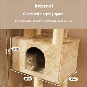 Sky Pillar besar kucing rumah berdiri gaya Modern menggaruk Post dengan batang pohon terintegrasi bahan Sisal kucing perlengkapan dan rumah - Product Image 4