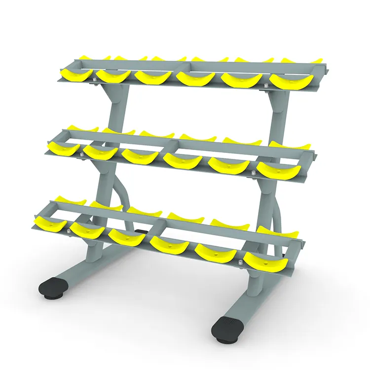 Support d'haltères de cadre d'espace de plancher carré de sport de haute qualité support d'haltères en métal de taille personnalisée