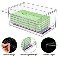 Boîte de rangement de luxe personnalisée pour jeux, en Perspex transparent, écologique, portable, moderne, polie, pour la maison, Mahjong 5mm