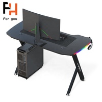 Nouveau bureau d'ordinateur de jeu à lumière LED table de jeu bureau de jeu pc