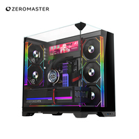 Casing PC MATX dengan Layar LCD 9,16 Inci, Kaca Temper, Mid Tower, untuk Gaming, Mendukung USB-C, GPU 400mm, untuk Desktop