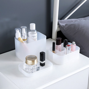 Desktop Storage <b>Box</b> Cosmetic Organizer With Lid Stackable Compartmentalized <b>Makeup</b> Storage Container For Beauty Products - Product Image 2