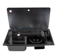 Cuisinière à gaz RV en acier inoxydable 2025 le plus populaire de haute qualité 304 avec un évier d'eau de Chine