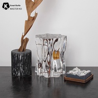 Table basse moderne en plastique réglable, design artistique personnalisé, mobilier de salon