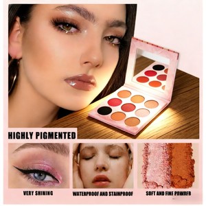 Palette carrée transparente noire 12 couleurs, poudre pressée illuminateur, logo personnalisé, <span class=keywords><strong>bronzer</strong></span>, illuminateur, maquillage privé - Product Image 2