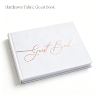 Ihr Perfekter Hochzeitsgästebuch mit Roségold-Stoffbindung, Sattelstich, Hardcover, Geschenk, individuelle Größe, Erinnerung, Unterschriften