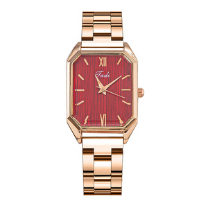 Relojes de mujer creativos pequeños relojes de cuarzo de banda de acero cuadrado verde relojes de mujer elegantes al por mayor - Product Image 4