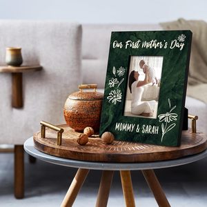 Notre première fête des mères cadre photo personnalisé première fête des mères <span class=keywords><strong>avec</strong></span> des noms, date 6 modèles, 2 tailles nouvelle maman 8x10 pouces - Product Image 4