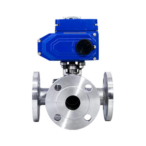 Válvula de Bola Eléctrica de Tres Vías, Acero Inoxidable 304, Actuador Eléctrico con Brida, Control de Fluidos a Alta Temperatura - Product Image 5