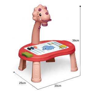 Tavolo da gioco con proiezione di dinosauri, tavolo didattico 3 in 1 con lavagna per scrivere e set da gioco con gioco degli scacchi a <span class=keywords><strong>serpente</strong></span> - Product Image 2