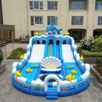 Parc d'attractions géant en PVC du fabricant Aire de jeux gonflable Bouncer Fun City Châteaux gonflables Thème 10 + Capacité