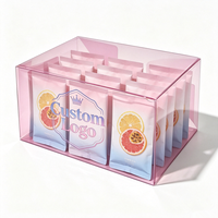 Emballage pliable transparent en PET de qualité alimentaire personnalisé pour la présentation de thé aux fruits, de boissons et les coffrets cadeaux