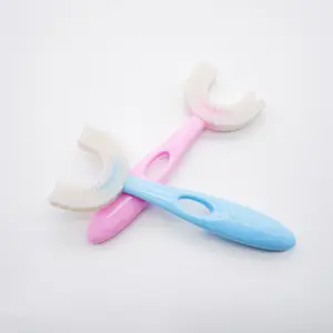 Food Grade TPE Safety Soft Silicone Toothbrush 360 U-shaped Children Toothbrush
