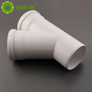 생산 도매 사용자 정의 가능한 크기 흐름 배수 플레어 플라스틱 PVC 팔꿈치 y 티 감속기 파이프 피팅