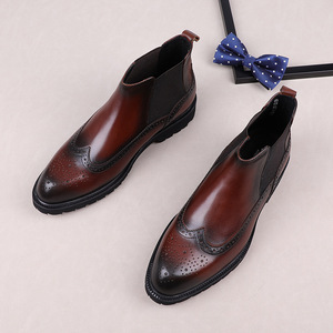 Nuevos zapatos impermeables de cuero genuino de lujo para hombres, hechos a mano, personalizados, con cordones, punta redonda, negocios formales, Otoño, alta calidad - Product Image 5