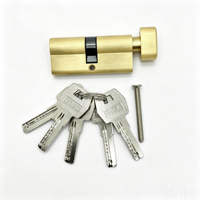 Cylindre de serrure haute sécurité en alliage de zinc avec insert en laiton pour entrée d'appartement, résistant à l'usure, haute résistance