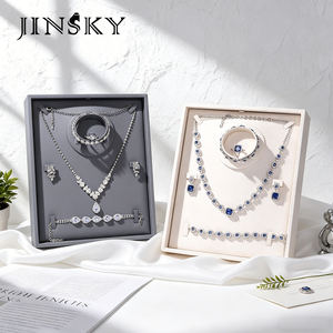 JINSKY PU Vertical Jewelry Display Stand Set Multi-purpose Jewelry Tray Organizer Combined Storage <b>Rack</b> for Rings Bangles - Product Image 5