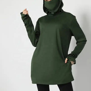 Hoodie de sport modeste pour femme, manches longues, vêtements de sport pour entraînement, personnalisable - Product Image 4