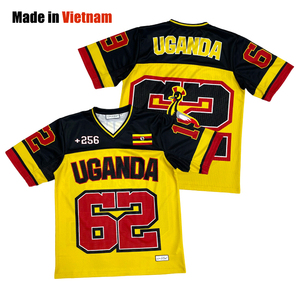 Maillot de football américain personnalisé surdimensionné en polyester respirant, coupe courte et ample pour jeunes et hommes - Product Image 1