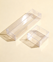 Boîtes cadeaux carrées transparentes en plastique PET recyclable 8*8*8CM 3.15 POUCES, étuis de protection en cristal pour l'emballage de cubes en vinyle
