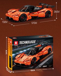 Reobrix 11011 2812 pièces Orange KTM Sport voiture de course bloc de construction ensemble de briques modèle MOC jouet technique en plastique moderne Festival cadeau - Product Image 6
