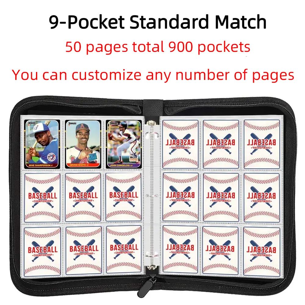 Classeur de cartes à collectionner pour Pokemon, cartes de jeu 4 & 9 de Baseball, de Football, porte-cartes de visite de poche avec manches