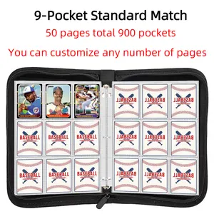 Trading Card Binder For Pokemon Baseball Basketball Football Game Cards 4 9 Pocket Business Card Holder With Sleeves