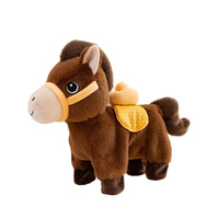 Poupée Cheval en Peluche Électrique Intelligente à IA pour Enfants, Chante, Danse, Marche, en Coton PP, Adorable, pour les 14 ans et plus