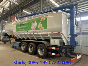 ระบบเจาะ60cbm ไฮดรอลิก Tri-axle รถเทรลเลอร์เลี้ยงห่านไก่ปศุสัตว์ - Product Image 5