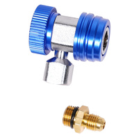 Adaptateur rapide R134A réglable pour manomètre de climatisation automobile, connecteur rapide haute et basse pression pour réfrigérant de voiture