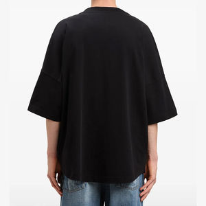 T-shirts à épaules tombantes Streetwear épais avec logo et image T-shirts en coton surdimensionné personnalisés pour T-shirts imprimés pour hommes - Product Image 2