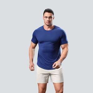 Camisetas Deportivas para Hombre, Cuello Redondo, Gimnasio, Alta Elasticidad, Secado Rápido, Diseño de Dobladillo Curvo - Product Image 2