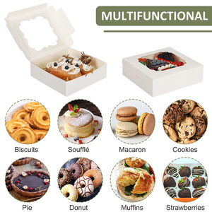 Caja de papel para pasteles, pedido privado, caja para cupcakes de alta calidad, embalaje de postre pequeño ecológico, caja de papel portátil para pasteles con logotipo - Product Image 4