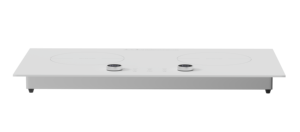 Table de cuisson à <span class=keywords><strong>induction</strong></span> électrique encastrable <span class=keywords><strong>2</strong></span> <span class=keywords><strong>feux</strong></span> 3500W, commande tactile et à bouton, surface en verre blanc, protection contre la surchauffe, nettoyage facile - Product Image 3