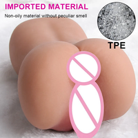 Muñeca de Silicona de Doble Canal con Ano Estrecho para Hombres, Juguetes Sexuales con Trasero Grande para Masturbación Masculina, Juguetes Anales