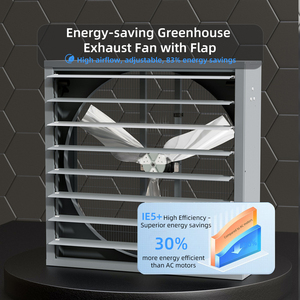 380V 750 Wát 30% tiết kiệm năng lượng BLDC nhà kính quạt thông gió lớn Heavy Duty Quạt thông gió mạ kẽm chăn nuôi người hâm mộ với Flap - Product Image 2