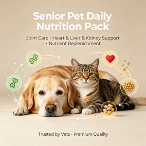 Integratore Nutrizionale Quotidiano per Cani e Gatti Anziani, Compresse Multivitaminiche con Condroitina e Probiotici, Assorbimento Rapido, Supporto per Articolazioni, Cuore, Fegato e Reni - Product Image 3