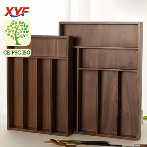 Large Black Walnut Wood Rectangle <strong>Storage</strong> Box with Drawers for Cutlery Food Jewelry Nordic Design Kitchen Utensil <strong>Storage</strong> - Product Image 1