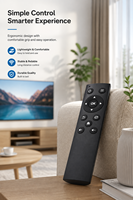 Control Remoto Inalámbrico Inteligente para TV Box Android, con 12 Botones de Silicona, Color Negro, con Código de Aprendizaje, Código Variable y Código Fijo, Suministro de Fábrica