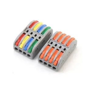 T2 Copper wire connector CH-814 Push in Wire Connectors Terminal Blocks 4 In 4 Out Electric Cable Quick Connectors