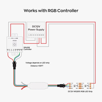 Mini amplificateur de signal SPI TTL 1 canal pour bandes LED adressables Dream Color Pixel 4 broches WS2812B WS2811 SK6812