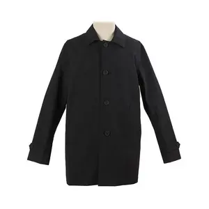 Conception personnalisée OEM Trench Coat Hommes Printemps Automne Uni Long Manteau Hommes Mode Décontractée Coupe-Vent Veste