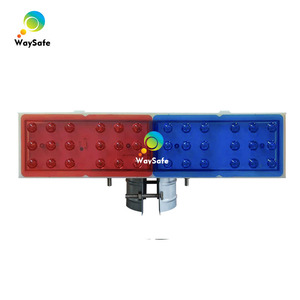 WaySafe Luce di Emergenza Lampeggiante a Doppia Faccia per Costruzioni Stradali, Rossa e Blu, Solare, PC IP65 Impermeabile, Alta Intensità - Product Image 4