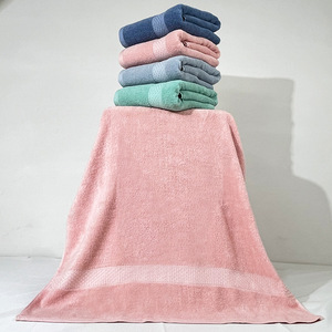 <b>Bath</b> <b>Towel</b> <b>Set</b> 70x140 Cm Pure Cotton Solid Color Skin Friendly Gift <b>Towels</b> Rectangle Shape - Product Image 2