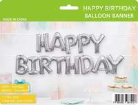 Ballon en aluminium Alphabet joyeux anniversaire, 16 pouces, ensemble de décoration de fête à hélium