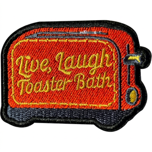 Custom Toaster Shape PVC Non-Woven Embroidered Patch <b>Iron</b> on Fabric Badge Hot Melt Applique for Clothing Hat Bag DIY - Product Image 1