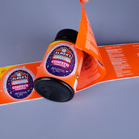 Autocollant double face pliable personnalisé holographique multicouche imperméable pour cosmétiques et parfums